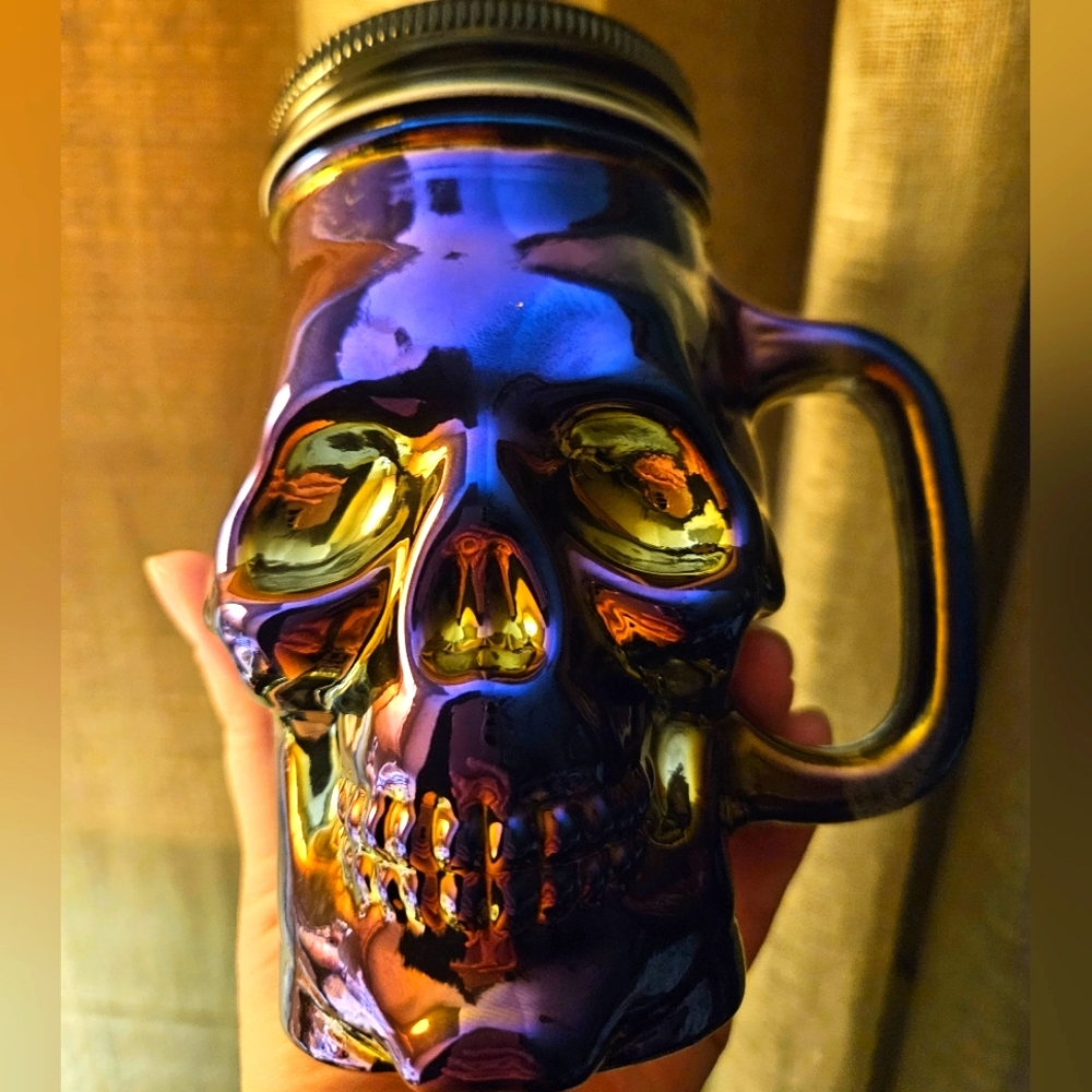 Skull Glass Cup Mason